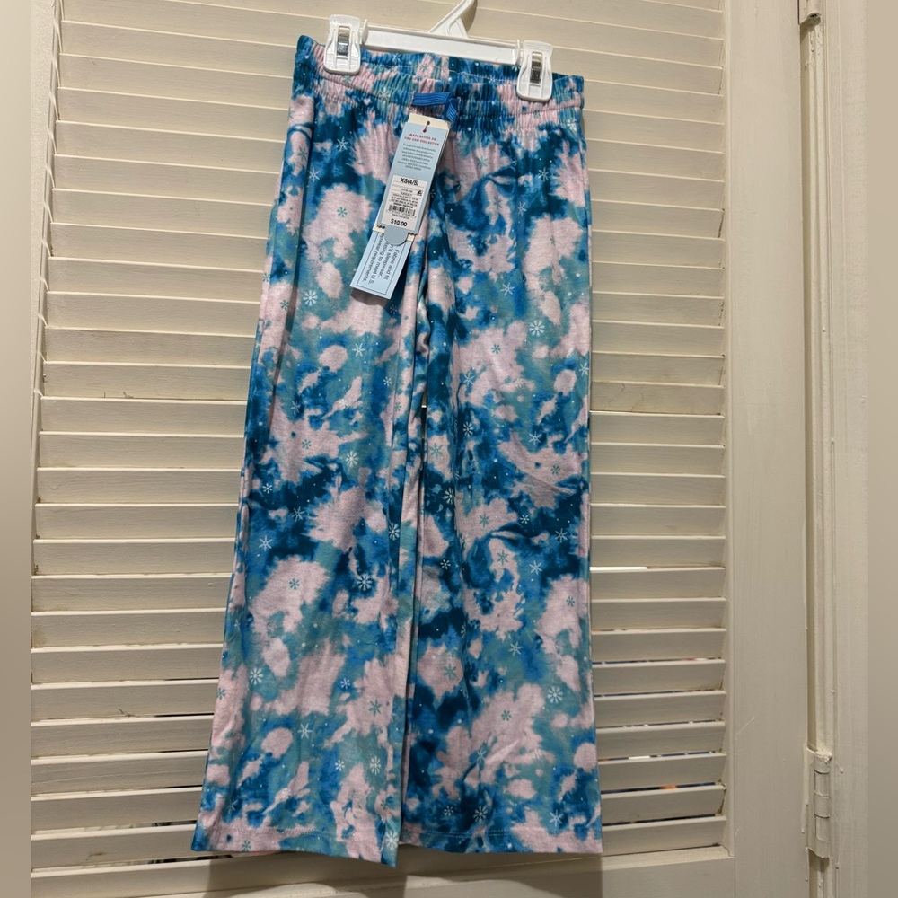Cat & Jack Blue and Pink Tie-Dye Pajama Pants NWT